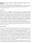 Cover page: Modeling Poplar Growth as a Short Rotation Woody Crop for Biofuels