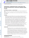 Cover page: Hyperendemic Campylobacter jejuni in guinea pigs (Cavia porcellus) raised for food in a semi-rural community of Quito, Ecuador.