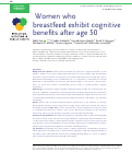 Cover page: Women who breastfeed exhibit cognitive benefits after age 50.