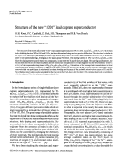 Cover page: Structure of the new “1201” lead cuprate superconductor