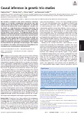 Cover page: Causal inference in genetic trio studies