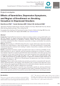 Cover page: Effects of Varenicline, Depressive Symptoms, and Region of Enrollment on Smoking Cessation in Depressed Smokers.