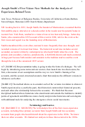 Cover page: Joseph Smith’s First Vision: New Methods for the Analysis of Experience-Related Texts