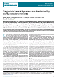 Cover page: Single-trial neural dynamics are dominated by richly varied movements