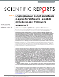 Cover page: Cryptosporidium oocyst persistence in agricultural streams –a mobile-immobile model framework assessment