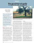Cover page: Blue oak enhance soil quality in California oak woodlands