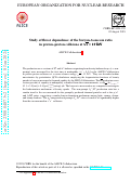 Cover page: Study of flavor dependence of the baryon-to-meson ratio in proton-proton collisions at s=13 TeV