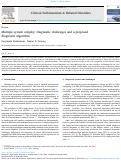 Cover page: Multiple system atrophy: Diagnostic challenges and a proposed diagnostic algorithm