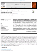 Cover page: Harmonic analysis and distribution-free inference for spherical distributions