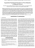 Cover page: Augmented Topological Descriptors of Pore Networks for Material Science