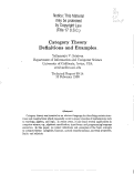 Cover page: Category theory : definitions and examples