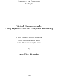 Cover page: Virtual Cinematography Using Optimization and Temporal Smoothing