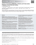 Cover page: Impact of GeneXpert MTB/RIF on Patients and Tuberculosis Programs in a Low-Burden Setting. A Hypothetical Trial