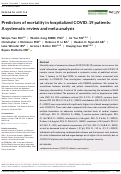 Cover page: Predictors of mortality in hospitalized COVID‐19 patients: A systematic review and meta‐analysis