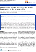 Cover page: Valuation of scleroderma and psoriatic arthritis health states by the general public