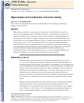 Cover page: Hippocampal–cortical interaction in decision making