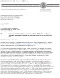 Cover page of University of California System Comments on Draft NSF Guidance on FinancialAssistance, Information Collection No. 3145-0058, Docket ID No. NSF-2026-OTR-0001