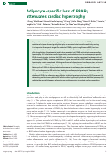 Cover page: Adipocyte-specific loss of PPARγ attenuates cardiac hypertrophy