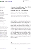 Cover page: Structural modeling of the hERG potassium channel and associated drug interactions