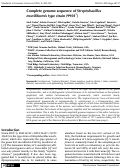 Cover page: Complete genome sequence of Streptobacillus moniliformis type strain (9901T)