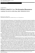 Cover page: Professor John H. S. Lee: The Detonation Phenomenon: Cambridge University Press, 2008, 400 pp., ISBN: 9780521897235, $99.00