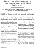 Cover page: Influence of age-related maculopathy on visual functioning and health-related quality of life