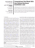 Cover page: COMPUTATIONAL ROD MODEL WITH USER-DEFINED NONLINEAR CONSTITUTIVE LAWS
