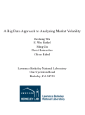 Cover page: A Big Data Approach to Analyzing Market Volatility