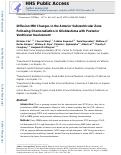 Cover page: Diffusion MRI changes in the anterior subventricular zone following chemoradiation in glioblastoma with posterior ventricular involvement