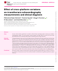 Cover page: Effect of cross-platform variations on transthoracic echocardiography measurements and clinical diagnosis