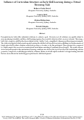 Cover page: Influence of Curriculum Structure on Early Skill Learning during a Virtual Throwing Task