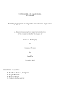 Cover page: Revisiting Aggregation Techniques for Data Intensive Applications