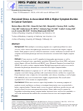 Cover page: Perceived stress is associated with a higher symptom burden in cancer survivors