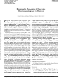 Cover page: Diagnostic Accuracy of Exercise Electrocardiogram in Women