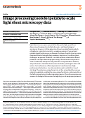 Cover page: Image processing tools for petabyte-scale light sheet microscopy data