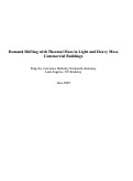 Cover page: Demand Shifting with Thermal Mass in Light and Heavy Mass Commercial Buildings