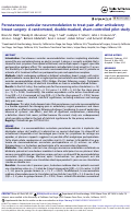 Cover page of Percutaneous auricular neuromodulation to treat pain after ambulatory breast surgery: A randomized, double-masked, sham-controlled pilot study