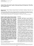 Cover page: Clinical Trials of Potential Cognitive-Enhancing Drugs in Schizophrenia: What Have We Learned So Far?