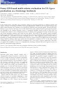 Cover page: Fuzzy GIS-based multi-criteria evaluation for US Agave production as a bioenergy feedstock