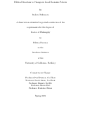 Cover page: Political Reactions to Changes in Local Economic Policies