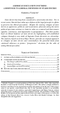 Cover page: American Exclusion Doctrine: A Response to Liberal Defenses of Stare Decisis