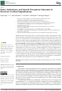 Cover page: Rates, Indications, and Speech Perception Outcomes of Revision Cochlear Implantations.