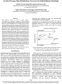 Cover page: Are First Passage Time Distributions Necessary for Drift-Diffusion Modeling?