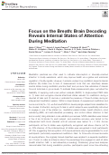 Cover page: Focus on the Breath: Brain Decoding Reveals Internal States of Attention During Meditation