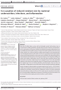 Cover page: Co-causation of reduced newborn size by maternal undernutrition, infections, and inflammation.