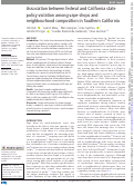 Cover page: Association between federal and California state policy violation among vape shops and neighbourhood composition in Southern California