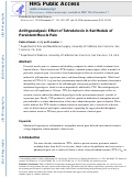 Cover page: Antihyperalgesic effect of tetrodotoxin in rat models of persistent muscle pain