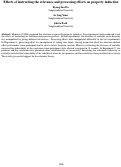 Cover page: Effects of instructing the relevance and processing efforts on property induction