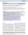 Cover page of Childhood predictors of high school sport participation and effects of participation on young adult activity and mental health.