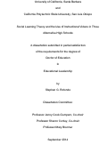 Cover page: Social Learning Theory and the Use of Instructional Videos in Three Alternative High Schools